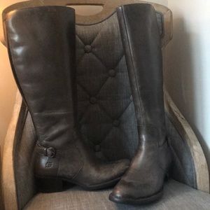 Born 6.5 dark gray leather boots